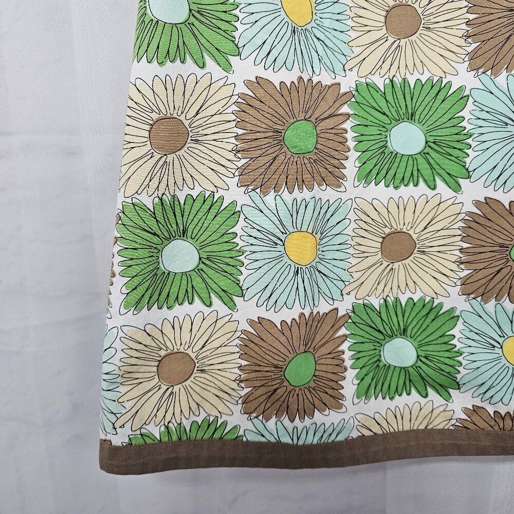 Boden A-Line Skirt with Green, Brown, and Yellow Floral Pattern.  US Size 8 - Picture 3 of 13